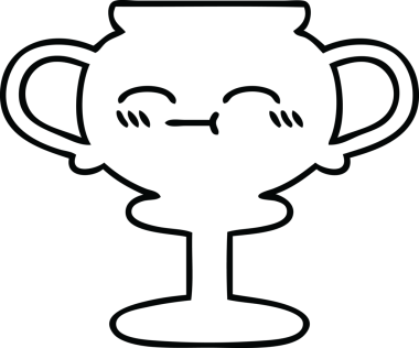 Bir insan tarafından çizilmiş bir kupanın çizgi çizimi