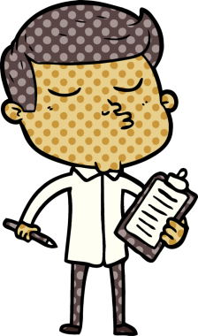 Bir insan tarafından çizilmiş karikatür mankeni adam.