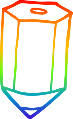 gökkuşağı gradyan çizgi çizimi bir insan tarafından çizilmiş renkli kalem