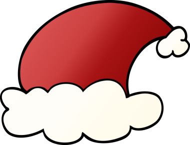 Bir insan tarafından çizilmiş noel şapkaları.