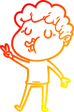 Bir insan tarafından çizilmiş, çizgi film karakteri.