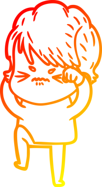 Bir insan tarafından çizilmiş karikatür çizimi.