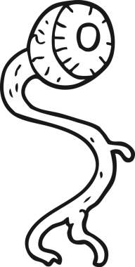 Bir insan tarafından çizilmiş siyah beyaz bir çizgi film.