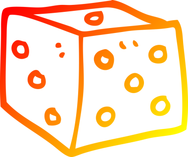 Bir insan tarafından çizilmiş klasik bir çizgi filmin sıcak gradyan çizimi