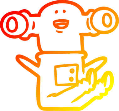 Bir insan tarafından çizilmiş, dost canlısı bir uzaylı çizgi film çizimi.