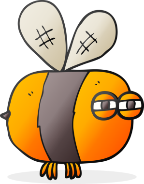 Bir insan tarafından çizilmiş serbest çizim kızgın arı.