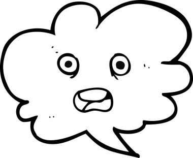 Bir insan tarafından çizilen serbest çizim siyah beyaz karikatür şok edici konuşma balonu