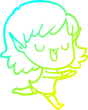 Bir insan tarafından çizilmiş soğuk gradyan çizgi çizimi.