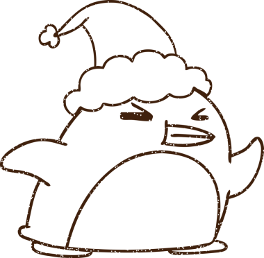 Bir insan tarafından çizilmiş Noel Pengueni Kömürü Çizimi