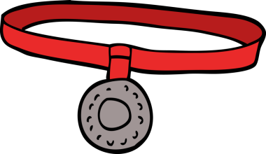 Bir insan tarafından çizilmiş karalama köpek tasması.