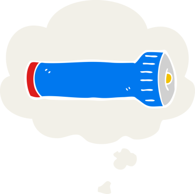 Düşünce baloncuklu çizgi film meşalesi insan tarafından çizilmiş.