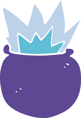 Bir insan tarafından çizilmiş, patlayan karalama kazanı.