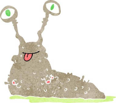 Bir insan tarafından çizilmiş iğrenç sümüklü böcek.