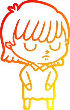 Bir insan tarafından çizilmiş bir karikatür kadın çizimi