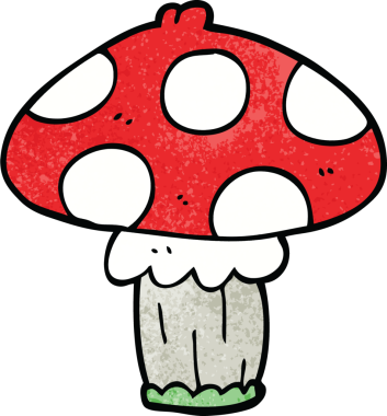 Bir insan tarafından çizilmiş karalama mantarı.