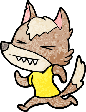 Bir insan tarafından çizilmiş kızgın kurt çizgi filmi.