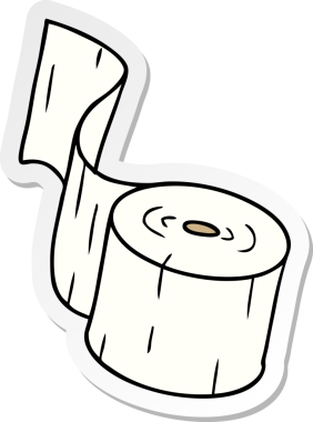 İnsan eliyle çizilmiş bir tuvalet kağıdı karalaması.