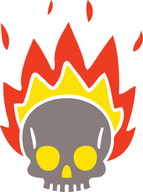 Bir insan tarafından çizilmiş tuhaf bir kafatası.