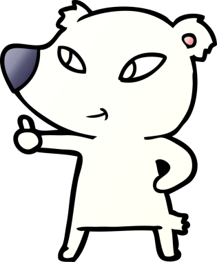 Bir insan tarafından çizilmiş kutup ayısı karikatürü