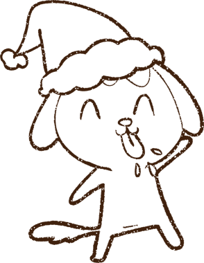 Bir insan tarafından çizilmiş Noel Köpeği Kömürü