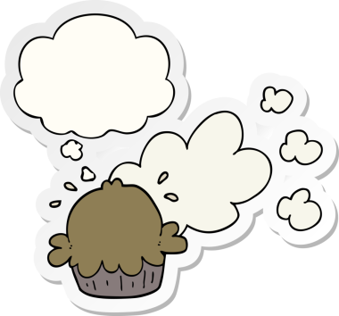 Düşünce baloncuklu tatlı çizgi film turtası insan tarafından çizilmiş bir çıkartma gibi.