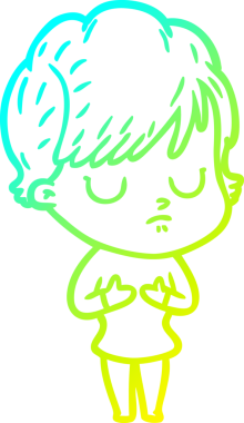 Bir insan tarafından çizilmiş bir karikatür kadın çizimi.