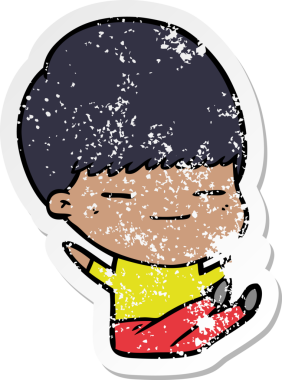 Bir insan tarafından çizilmiş kendini beğenmiş bir çizgi film karakterinin sıkıntılı çıkartması.