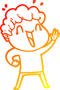 Bir insan tarafından çizilmiş mutlu bir adamın çizgi çizimi.