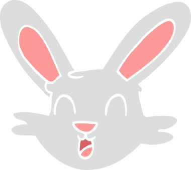 Bir insan tarafından çizilmiş şirin tavşan.