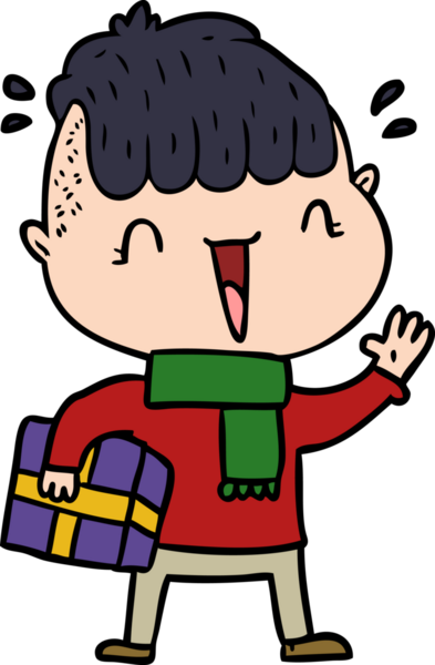 Bir insan tarafından çizilmiş mutlu çocuk.