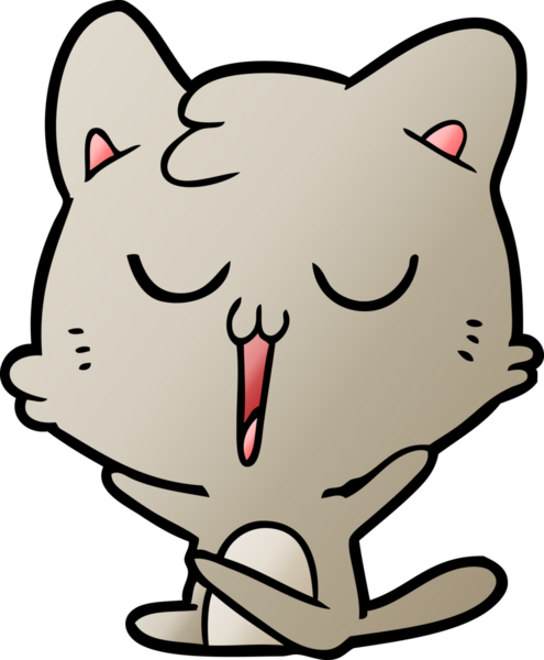 Bir insan tarafından çizilmiş çizgi film kedisi.