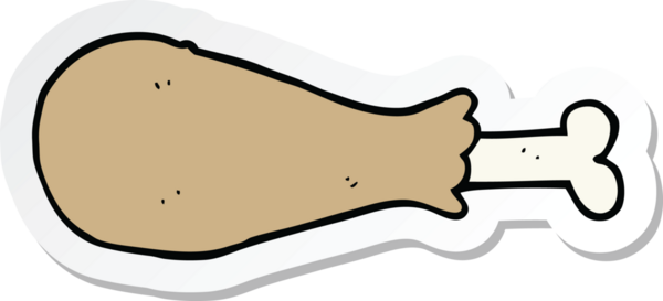 Bir insan tarafından çizilmiş tavuk budu.