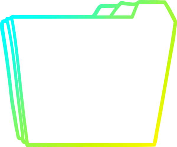 Bir insan tarafından çizilmiş bir çizgi film iş klasörünün soğuk gradyan çizimi