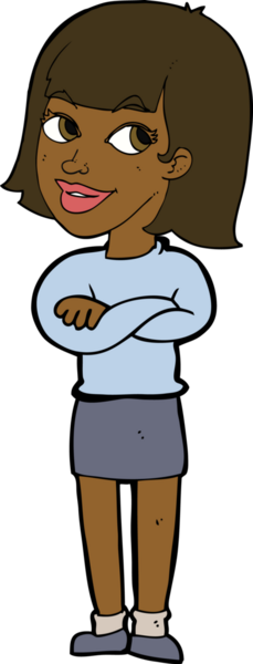 Bir insan tarafından çizilmiş mutlu kadın çizgi filmi.