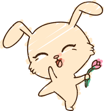 Sevimli Tavşan Tebeşiri Bir insan tarafından çizilmiş