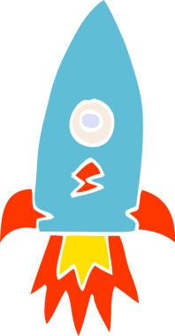 bir insan tarafından çizilmiş karalama uzay roketi