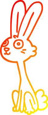 Bir insan tarafından çizilmiş çizgi film tavşanı çizimi