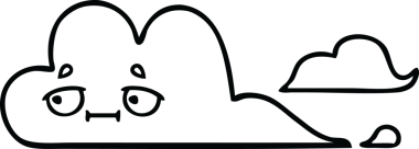 Bir insan tarafından çizilmiş bir fırtına bulutu çizimi