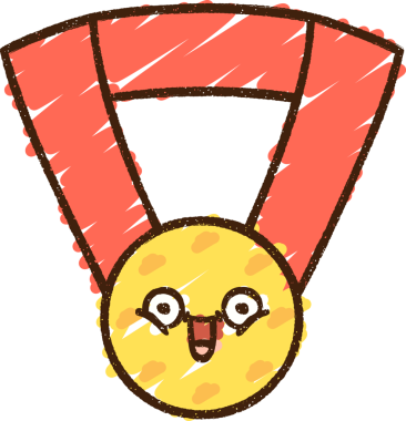 Bir insan tarafından çizilen Altın Madalya Tebeşiri