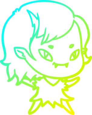 Bir insan tarafından çizilmiş soğuk gradyan çizgi çizimi.