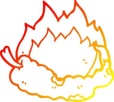 Bir insan tarafından çizilmiş sıcak kırmızı biber çizgi filminin çizimi