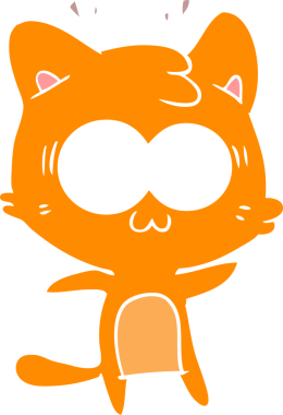 Bir insan tarafından çizilmiş düz renkli çizgi film.