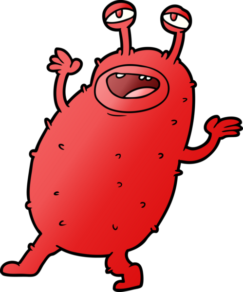 Bir insan tarafından çizilmiş uzaylı çizgi filmi.