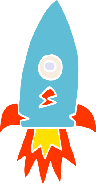 bir insan tarafından çizilmiş karalama uzay roketi