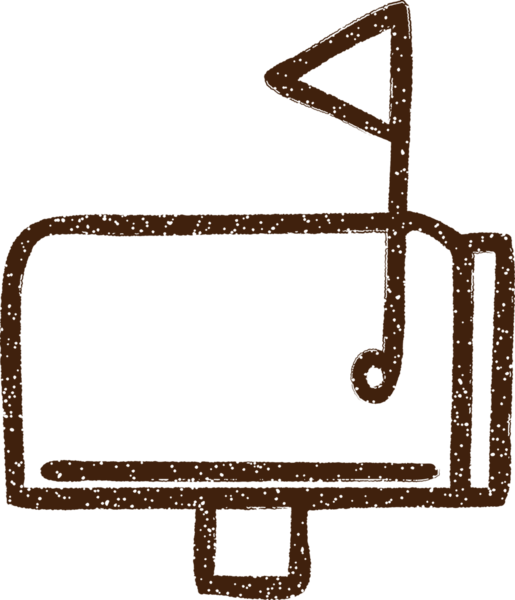 Bir insan tarafından çizilen Posta Kutusu Kömür Çizimi