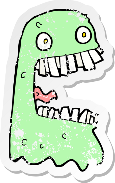 Bir insan tarafından çizilmiş iğrenç bir karikatürün gerilimli yapıştırması.