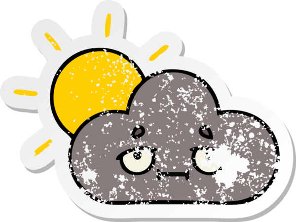 Tatlı bir fırtına bulutu ve bir insan tarafından çizilmiş güneş lekesi.