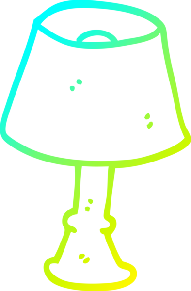 Bir insan tarafından çizilmiş normal bir lambanın soğuk gradyan çizimi