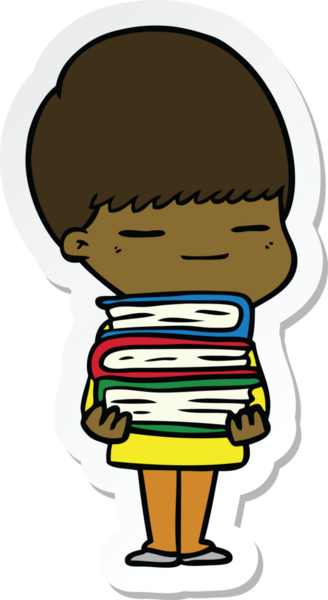 Bir insan tarafından çizilmiş kendini beğenmiş bir çocuğun çıkartması.