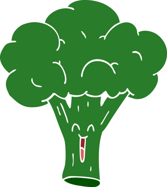 Bir insan tarafından çizilmiş karalama brokolisi.